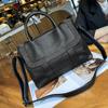 2026 Nuevo Estilo Bolso de Cuero Suave para Mujer Estilo Europeo y Americano Cuero Suave Negro Incrustado de Diamantes Bolso de Mano Estilo Coreano Casual de Moda Bolso de Hombro Cruzado