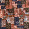 Tela Estampada de Algodón y Lino Estilo Étnico Raya Occidental Dragón Azul Estampado Tela Bohemia Cojín Mantel Falda de Lino