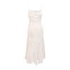 Vestido de Tirantes de Satén para Mujer, Estilo Nuevo, Borde con Volantes Chic, Estilo Suave, Falda Larga, Vestido de Banquete