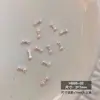 Novos Acessórios para Nail Art Laço de Pérola Versátil Francês Tridimensional Coração Colorido Mini Laço Unhas