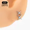 Pendientes de Aleación de Titanio F136 Transfronterizos Géminis Incrustados Zirconia Clavos para Cartílago Auricular Joyería para Piercings Corporal Pendientes Clavos para Puente de Oreja