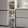 Gabinete de Almacenamiento Plegable para Baño Personalizado Tipo Cajón para Espacios Estrechos Gabinete Lateral de Plástico para Espacios Estrechos de Baño