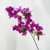 Bougainvillea de Rama Grande Simulada Ramo Artificial de Seda Falsa Flores de Boda Adornos Terminados para Decoración de Sala de Estar Flores de Plástico Florales