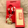 Año del Caballo Llavero Caballo Dorado Oro Puro Souvenir Cultural y Creativo Regalo Colgante Pequeño Regalo Pequeño Regalo de Inauguración