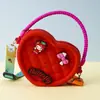 Monedero de silicona con forma de cueva cuadrada para niños, bolso cruzado para caminar, divertido y bonito bolso de silicona para cambio.