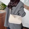 Bolso de pana para mujer, bandolera informal de moda de primavera, sencillo, tipo almohada, 2024