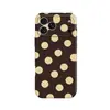 Película de Bolinhas Caramelo com Base Marrom Transfronteiriça Capa Dois em Um Adequada para Capa de Celular Apple 17 iPhone Samsung Google Xiaomi