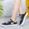 Tênis de Lona para Mulheres, Estilo Clássico Coreano, Tênis Versátil para Mulheres, Confortável e Casual, Cor Sólida, Tênis Esportivo Flat para Estudantes, Atacado do Fabricante