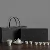 Ceniza de madera cerámica gaiwan taza para preparar té de roca esmalte gris juego de té Kung Fu tetera taza de té taza del anfitrión taza de la justicia
