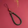 Lanyard de Muñeca para Teléfono Corto Tejido a Mano, Pulsera Anillo para Mujeres, Duradero y Exquisito, con Diseño de Loto y Vintage