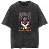 Comercio exterior nueva camiseta lavada animación Demon Slayer hoja mata demonios casual algodón verano parejas manga corta