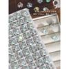 Novos Zircônias K9 Sem Moldura Três-Dimensionais Empilhados Diamante Ins Luz Luxo Socialite High-End Ovo de Pombo Quadrado Gordo Acessórios para Nail Art