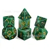 Juego de Mesa Dungeons & Dragons Dados 7 Piezas set Juego Agitar Multifaceta DND RPG Dados de Piedra Africana Natural