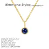 Chihang Jewelry Europeu e Americano Luxo Leve Pingente Colorido de Strass Colar com Pingente de Dezembro Colar de Constelação de Aço Inoxidável