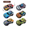 Fabricante Transfronterizo Aleación Coche de Tracción Hacia Atrás Modelo de Coche de Carreras Dibujos Animados para Niños Mini Juguete de Metal Coche Regalo