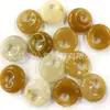 Venta caliente transfronteriza gema natural Ágata de cristal 18 mm hebilla de seguridad pendientes colgantes accesorios de joyería DIY