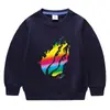 Ropa para Niños Nueva de Comercio Exterior Transfronterizo Primavera y Otoño 2023 Suéter de Cuello Redondo Chaqueta de Algodón de Manga Larga para Niños y Niñas