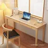 Escritorio de Madera Maciza Oficina Luz de Lujo Escritorio para Computadora Dormitorio con Cajón Escritorio Largo para Oficina Estudiante de Secundaria Mesa de Escritura para el Hogar