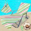 Funda para Silla de Playa Transfronteriza Funda para Silla de Playa de Microfibra Bolsa Funda para Silla de Playa Serie a Rayas de Impresión Digital 3D