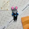 Chaveiro de Boneca Fofa dos Zootopia Judy Nick Casal Pingente para Mochila Escolar Pingente de Celebridade da Internet