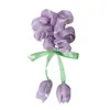 Scrunchies de flor tulipa novos, estilo coreano, frescos e doces, acessórios de cabelo versáteis e de alta qualidade feitos à mão