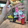 Llavero de Oso Codicioso de Dibujos Animados Tres Ositos Oso Glotón Colgante de Peluche Adorno para Bolso de Pareja Pequeño Regalo Venta al por Mayor