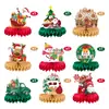 Ventilador de Papel de Escritorio Feliz Navidad Transfronterizo Bola de Panal Decoración de Fiesta Navideña Adornos Estereoscópicos de Panal