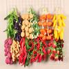 Cuerda de Frutas y Verduras Artificiales Limón Falso Fresa Uva/Nongjiale Maíz Calabaza Pimiento Adorno de Escena Accesorios