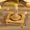 Casa para gato con rascador en forma de gato con bola de sisal, sofá rascador para gatos, casa para gatos de cartón corrugado duradera y que no suelta pelusa