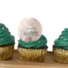 Decoración para Cupcakes de Navidad Estilo Transfronterizo Láser Marcado Suministros para Fiesta Navideña Disco Acrílico