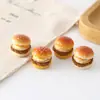 Juguete de comida realista de hamburguesa con tocino en 3D, accesorios creativos para manualidades DIY, piezas pequeñas y materiales de resina de pegamento cremoso