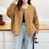Especial2026 Plus Size Feminino Outono Novo Estilo Jaqueta Cardigan de Temperamento Roupa Curta Versátil para Irmã Gordinha 1210