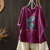 Camiseta para Mujer con un Estilo Impresionante y Único, Súper Bonita y Juvenil, Estampada con un Diseño Juvenil, Principios de Verano Cuello Redondo Manga Corta Mht