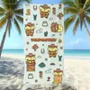 Toalla de Playa con Estampado de Perro Pudín de Sanrio, Absorbente de Agua, Secado Rápido, Fibra Ultrafina, Toalla de Baño para Vacaciones, Directo de Fábrica