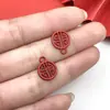 30 Estilo Chinês Vermelho Bênção Caractere Chinês DIY Acessórios de Joia Feliz Ano Novo Pingente de Paz Acessórios de Ano Novo