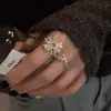 Dulce Anillo de Fuegos Artificiales de Múltiples Capas, Femenino y Versátil, Anillo Abierto Personalizado Apilable, Tendencia de Anillo de Dedo Índice Nicho Estilo Ins
