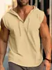 Novo Produto 2023 Aliexpress Amazon Ebay Masculino Sem Mangas Fitness Esporte Cordão Cor Sólida Com Capuz Colete Top