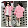 Camisas de Menina Outono 2026 Camisa Xadrez de Manga Longa Infantil Jaqueta de Primavera e Outono Blusa para Menininha Casual Versátil