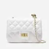 Bolsa Pequena Quadrada para Mulher Gorda com Bolinha Dourada e Corrente Acolchoada Estilo Pequeno e Cheiroso para Ombro e Transversal Fornecimento Exclusivo para Transmissão ao Vivo