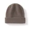 Venta al por mayor de fábrica Cachemira Transfronterizo Otoño e Invierno Estilo Nuevo Primera línea Doble capa Engrosado Color Sólido Borde Enrollado Protección Cálida para Orejas Gorro para la Cabeza