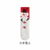 Meias de Natal Personalizadas para Mulheres, Meias de Coral Fleece Quentes Espessadas de Cano Médio para Outono e Inverno, Meias OEM Zhuji