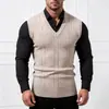 Chaleco de Punto sin Mangas para Hombre Transfronterizo 2026, Ropa Casual para Hombre de Tallas Grandes, Chaleco de Cuello en V Estilo Exportación, Camiseta Interior