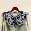 Gola Falsa de Renda Versátil Novo Estilo Xale Feminino Acabamento em Renda Decoração de Temperamento Rejuvenescedora Gola Lisa Lenço Pequeno Gola Falsa