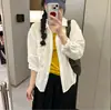 "Tencel Ramie de Toque Fresco" camisa feminina leve e respirável para o outono, corte solto casual, camisa versátil