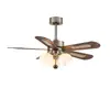 Nova Luminária Ventilador Estilo Francês, Luminária Ventilador de Teto Estilo Meio do Século para Sala de Estar e Sala de Jantar, Ventilador Doméstico Retro Americano para Estudo e Quarto