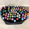 Set de Marcadores Negros de Doble Punta Transfronterizos para Estudiantes, Marcadores Acuarela Anime, Bolígrafos de Colores para Dibujo de Estudiantes de Arte, Venta al por Mayor de Fábrica