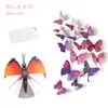 Adesivos de Parede Borboleta 3D Adesivos de Geladeira Decorações Artesanais Decorativas para Janela Papel de Parede Borboleta PVC Cor Total H-003
