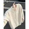 Suéter de punto jacquard con patrón oscuro Fair Isle para hombres y parejas, estilo old money, chaqueta cárdigan de otoño e invierno, venta al por mayor de fábrica transfronteriza