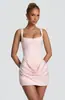 Vestido Curto Plissado com Drapeado Espinha de Peixe, Decote Quadrado, Novo Estilo 2026, Feito Sob Medida, Estilo Europeu e Americano, Bodycon Justo