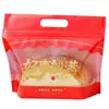 Saco Festivo Vermelho da Sorte e Prosperidade 450g Embalagem para Torradas 250g Pão Fatiado Portátil Autovedante Saco de Presente de Ano Novo